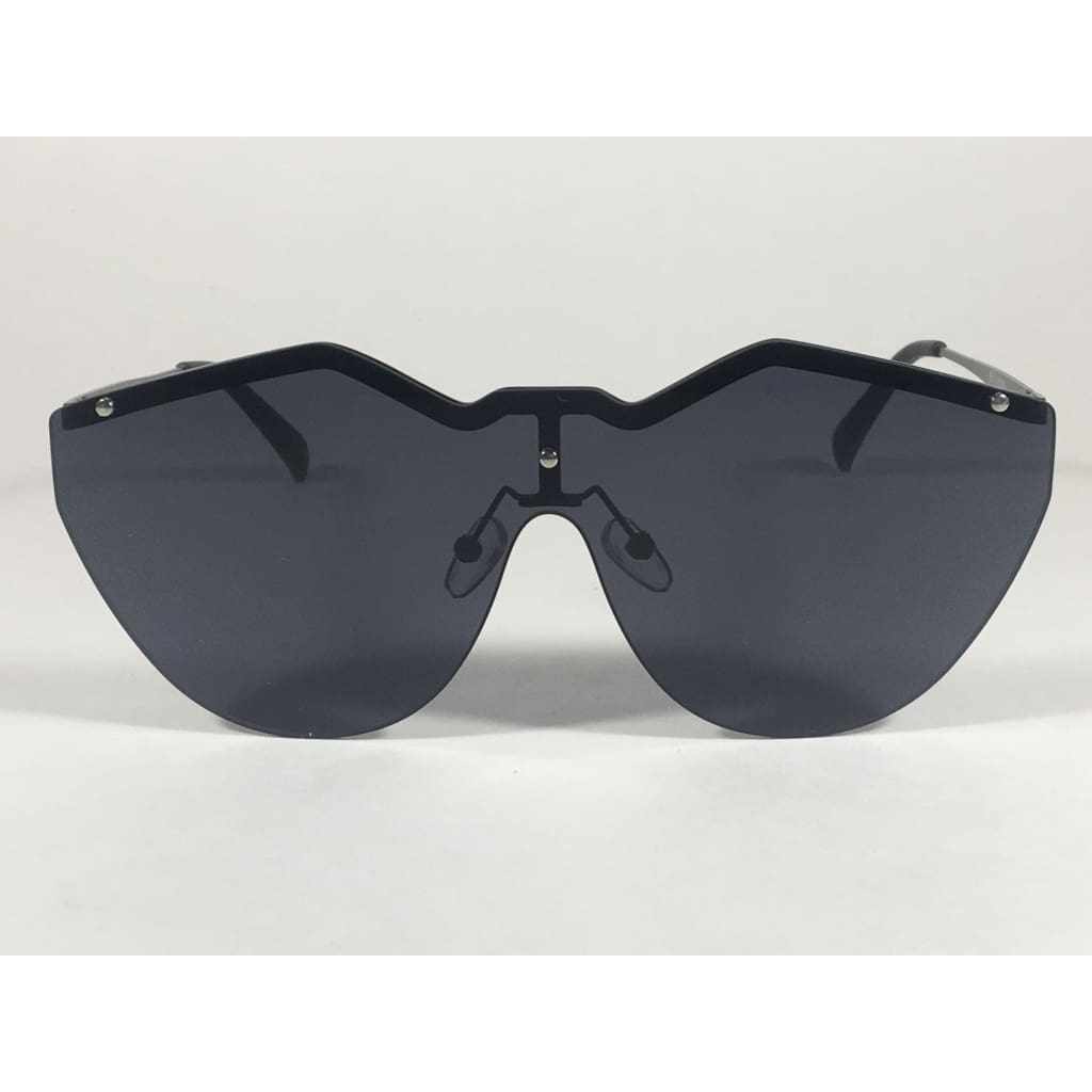 Le Specs Noir De Vie Sunglasses Matte Black Metal Frame Solid Gray Single Lens Lsp1702076 - Sunglasses