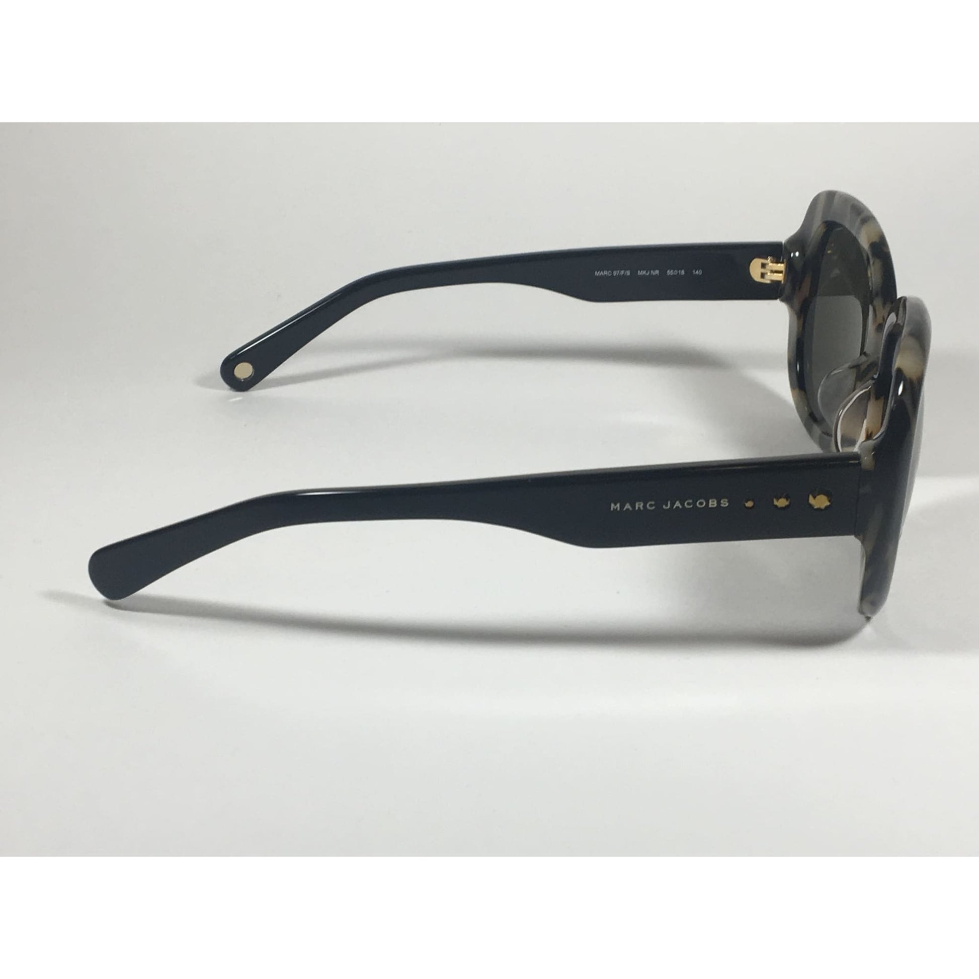 Marc Jacobs Oval MARC 97/F/S MKJ NR Sunglasses Black Light Havana Tortoise Gray Lens - Sunglasses