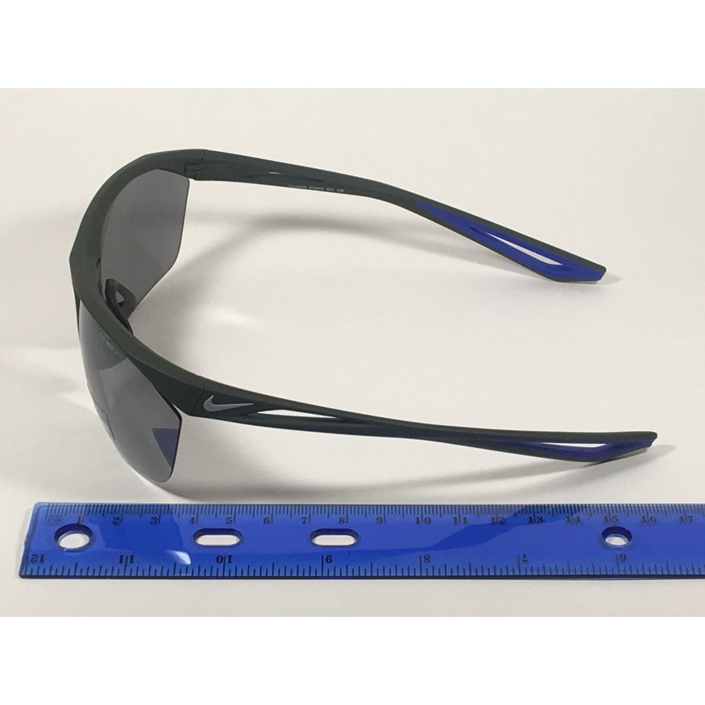 Nike Tailwind Sport Sunglasses EV0915 310 416 Graphite Gray Blue Frame Gray Mirror Lens - Sunglasses