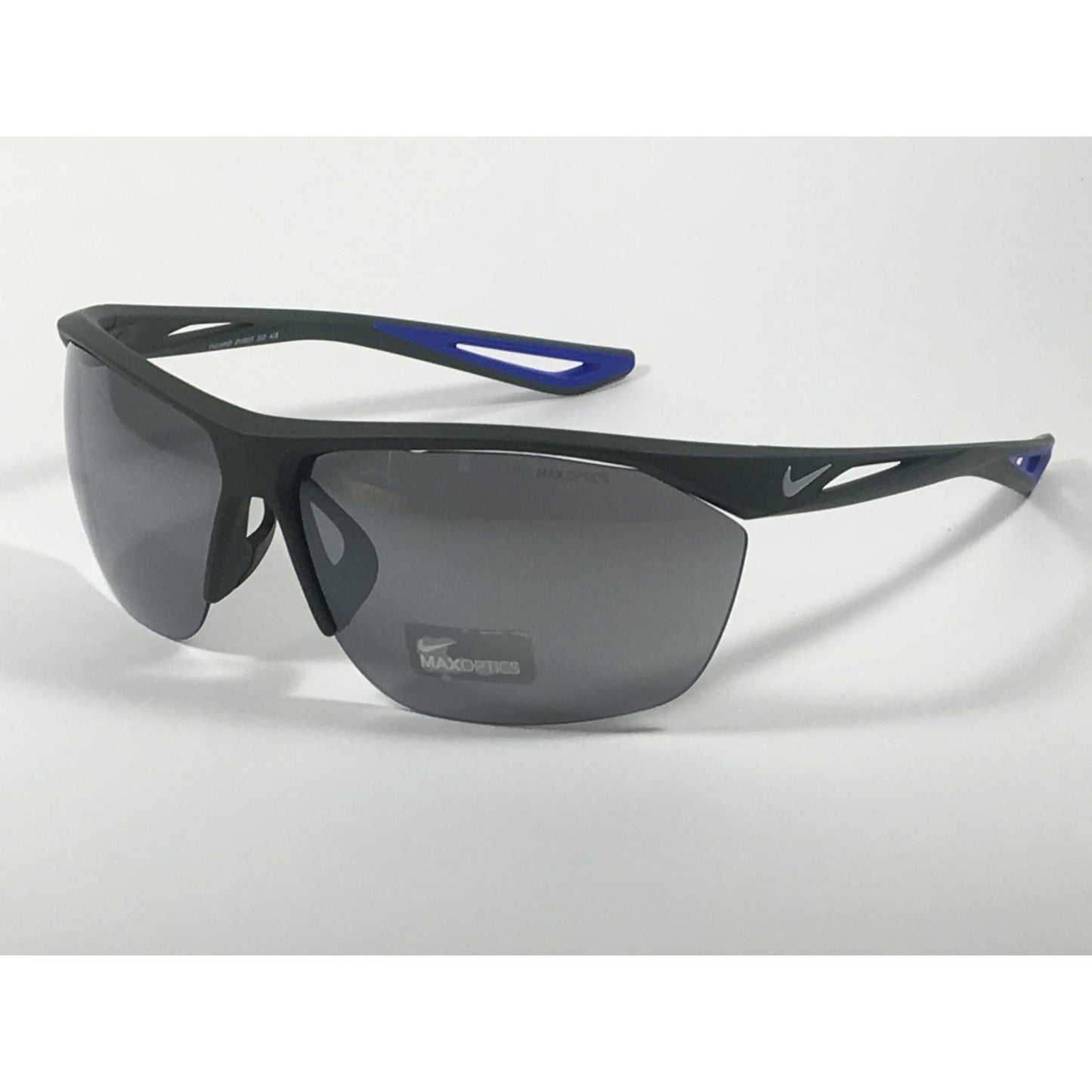 Nike Tailwind Sport Sunglasses EV0915 310 416 Graphite Gray Blue Frame Gray Mirror Lens - Sunglasses