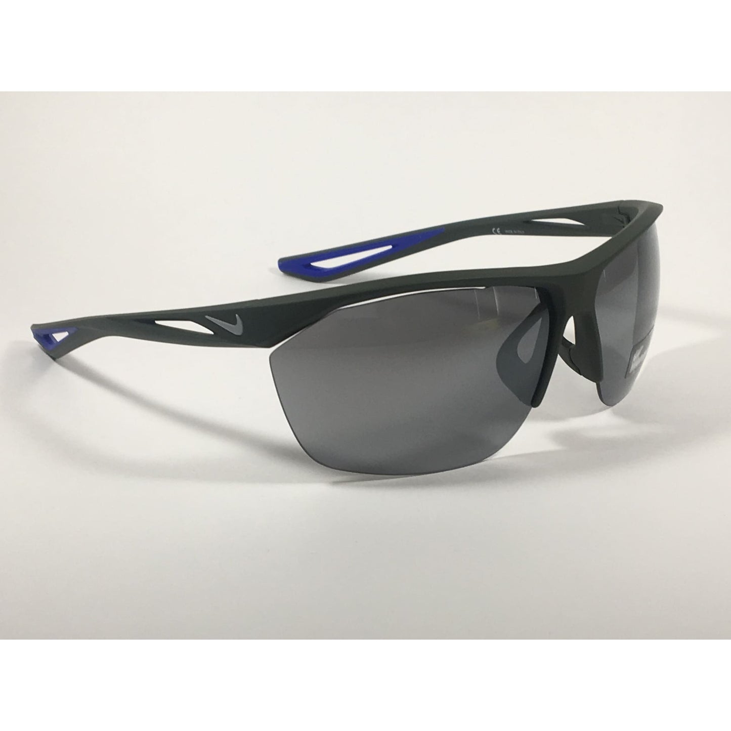 Nike Tailwind Sport Sunglasses EV0915 310 416 Graphite Gray Blue Frame Gray Mirror Lens - Sunglasses