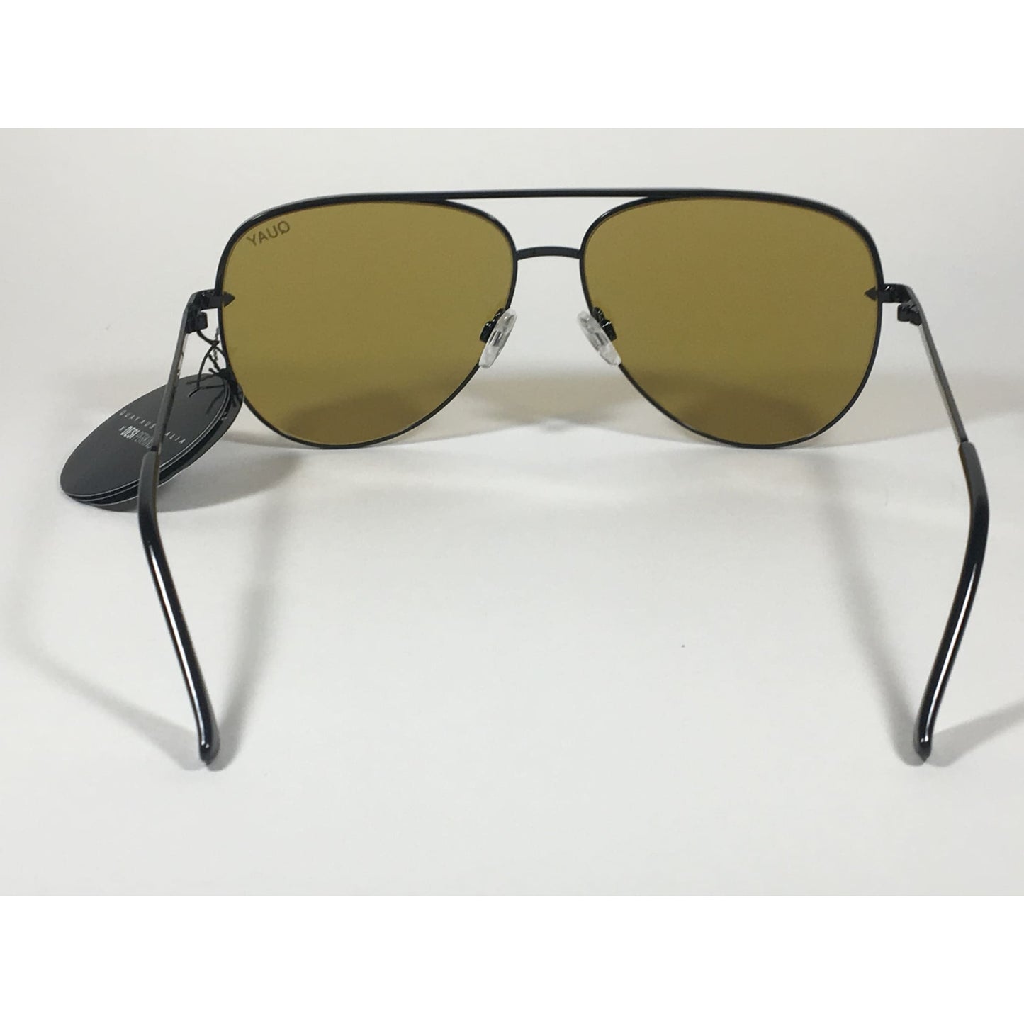 Quay Australia QW000174 BLK/OLV Sahara Desi Perkins Aviator Pilot Sunglasses Black Frame Olive Lens - Sunglasses