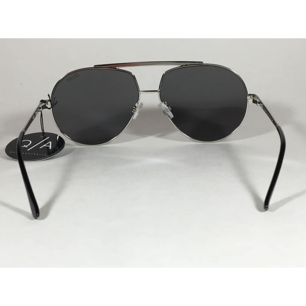 Quay Blaze Pilot Sunglasses Aviator Silver Gray Metal Silver Mirror Lens Qm000193 Slv/slv - Sunglasses