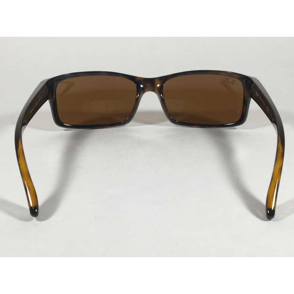 Ray-Ban Active Rectangle Sunglasses Brown Havana Tortoise Nylon Frame Brown Lens Rb4151 710 - Sunglasses