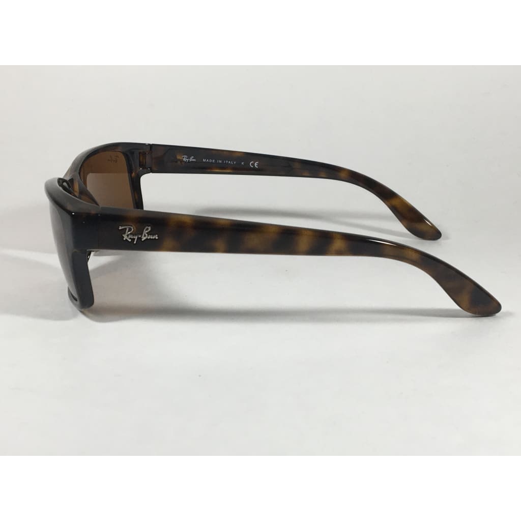 Ray-Ban Active Rectangle Sunglasses Brown Havana Tortoise Nylon Frame Brown Lens Rb4151 710 - Sunglasses