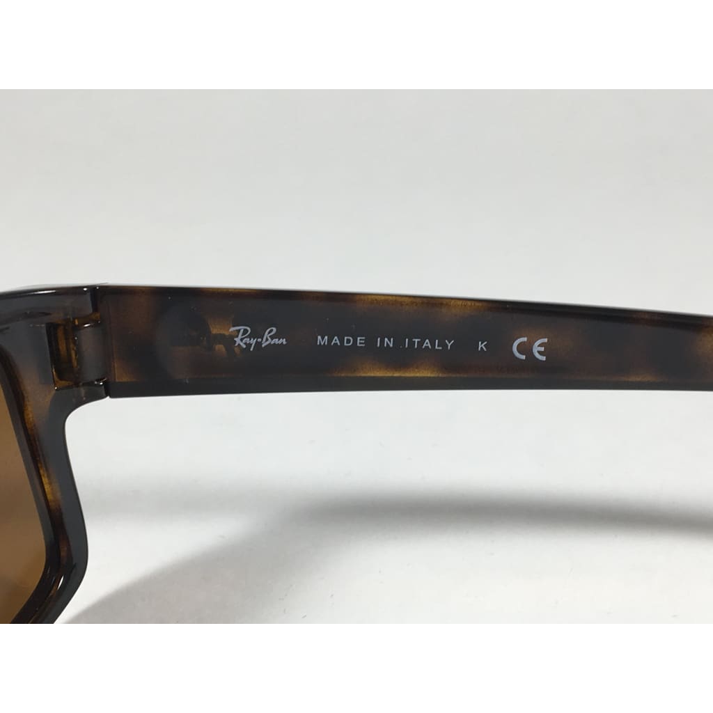 Ray-Ban Active Rectangle Sunglasses Brown Havana Tortoise Nylon Frame Brown Lens Rb4151 710 - Sunglasses