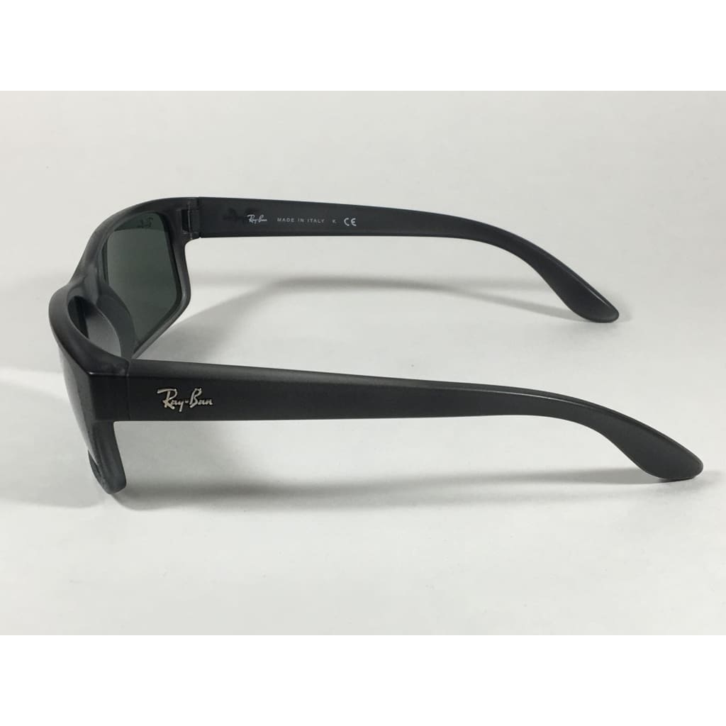 Ray-Ban Active Rectangle Sunglasses Gray Gradient Nylon Frame Green Lens Rb4151 893/71 - Sunglasses