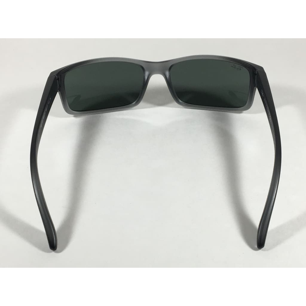 Ray-Ban Active Rectangle Sunglasses Gray Gradient Nylon Frame Green Lens Rb4151 893/71 - Sunglasses