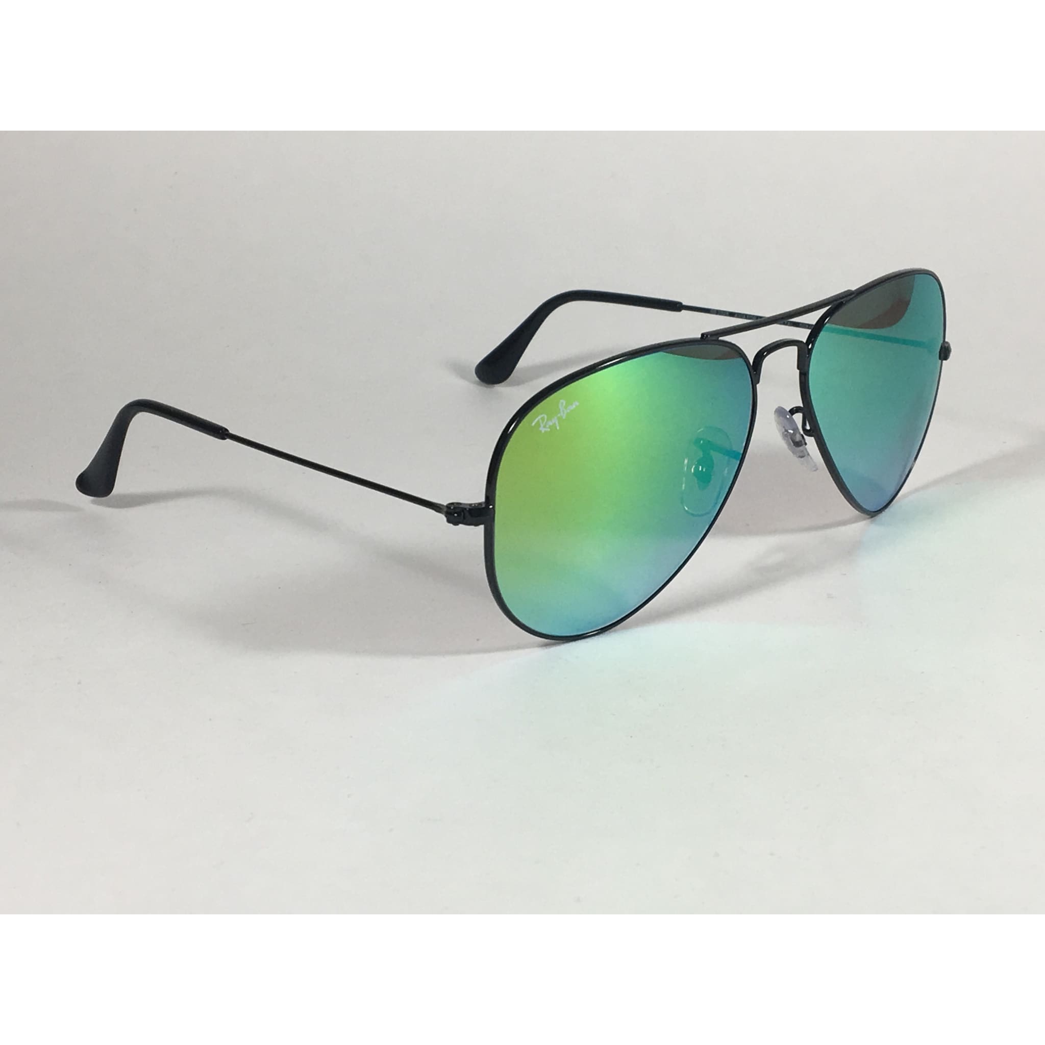 Ray Ban Aviator Black Frame Green store Lens RB3025-58mm