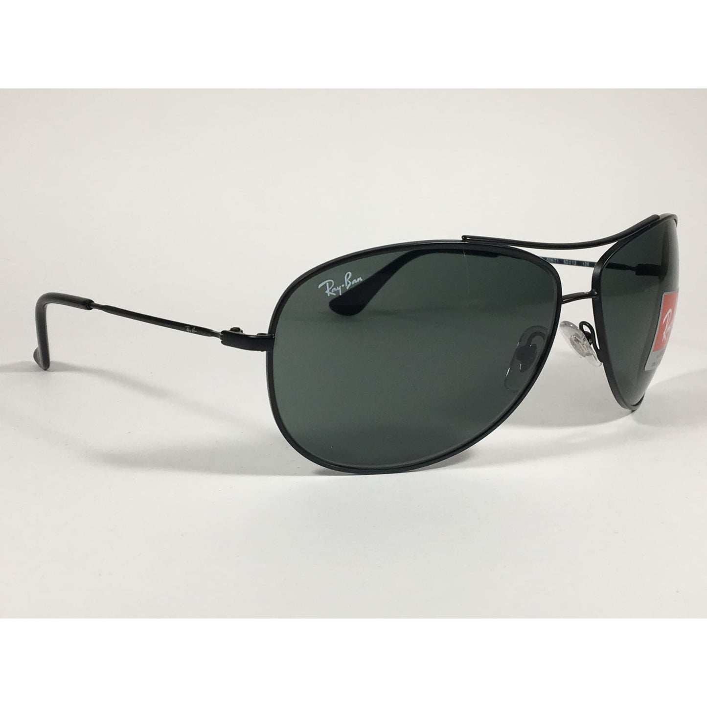 Ray-Ban Highstreet Aviator Pilot Sunglasses Matte Black Green Lens RB3293 006/71 - Sunglasses