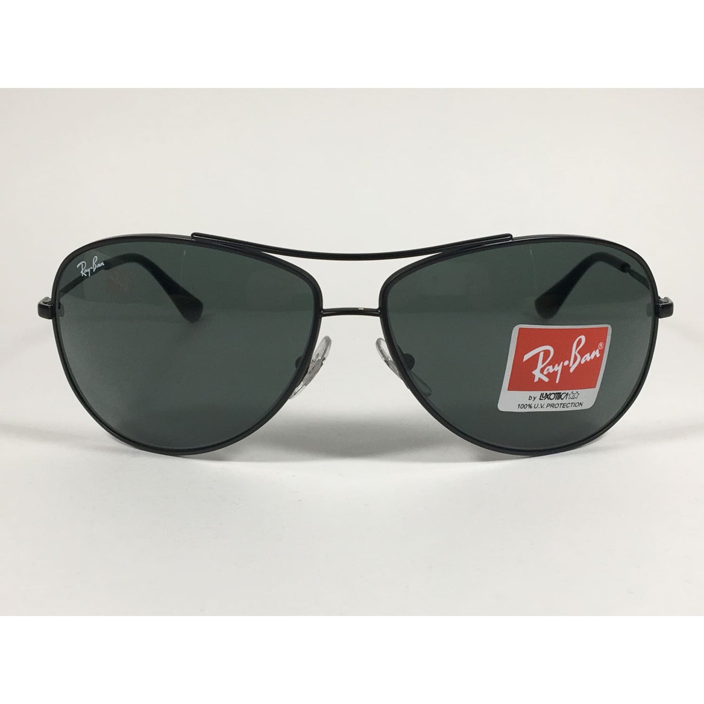 Ray-Ban Highstreet Aviator Pilot Sunglasses Matte Black Green Lens RB3293 006/71 - Sunglasses