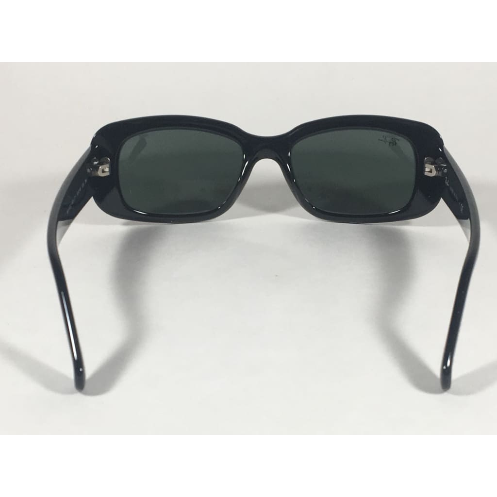 Ray-Ban Highstreet Sunglasses Flat Oval Black Gloss Frame Green Lens Rb4122 601/71 - Sunglasses