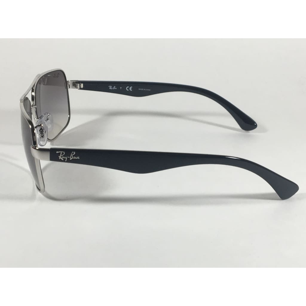 Ray-Ban Navigator Pilot Sunglasses Silver And Black Frame Gray Gradient Lens Rb3483 003/32 - Sunglasses