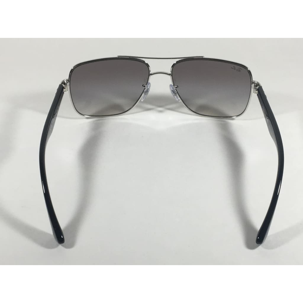 Ray-Ban Navigator Pilot Sunglasses Silver And Black Frame Gray Gradient Lens Rb3483 003/32 - Sunglasses