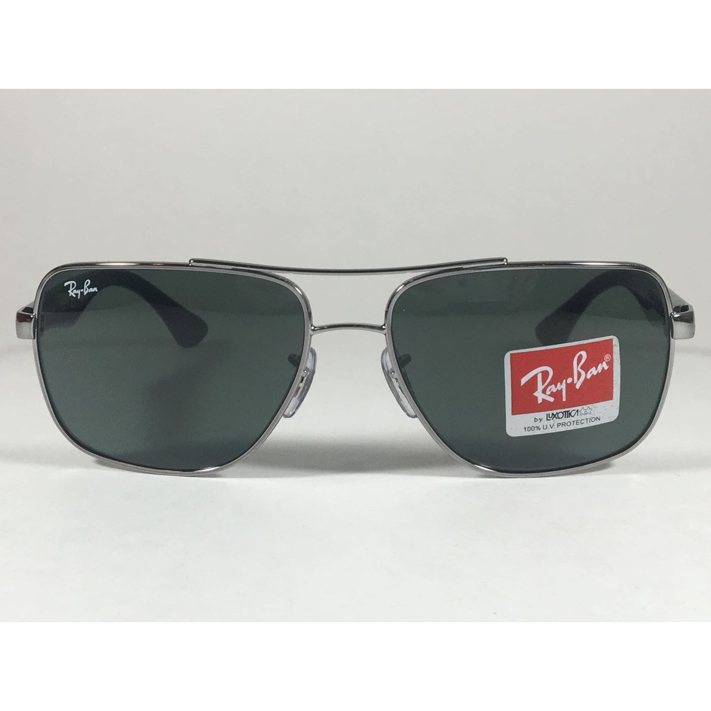 Ray-Ban Navigator Sunglasses Gunmetal Black Frame Green Lens RB3483 004/71 - Sunglasses