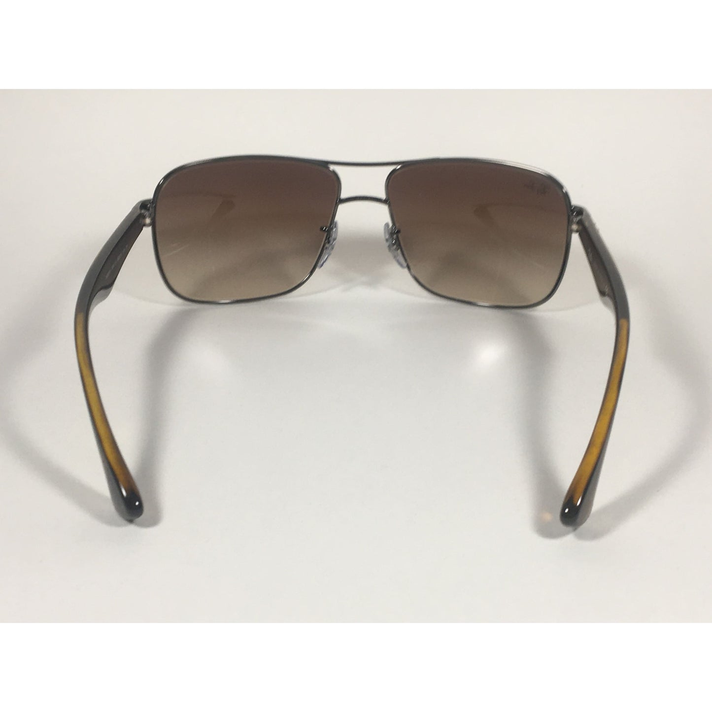 Ray-Ban Navigator Sunglasses Gunmetal Brown Gradient Rectangle Lens RB3516 004/13 - Sunglasses