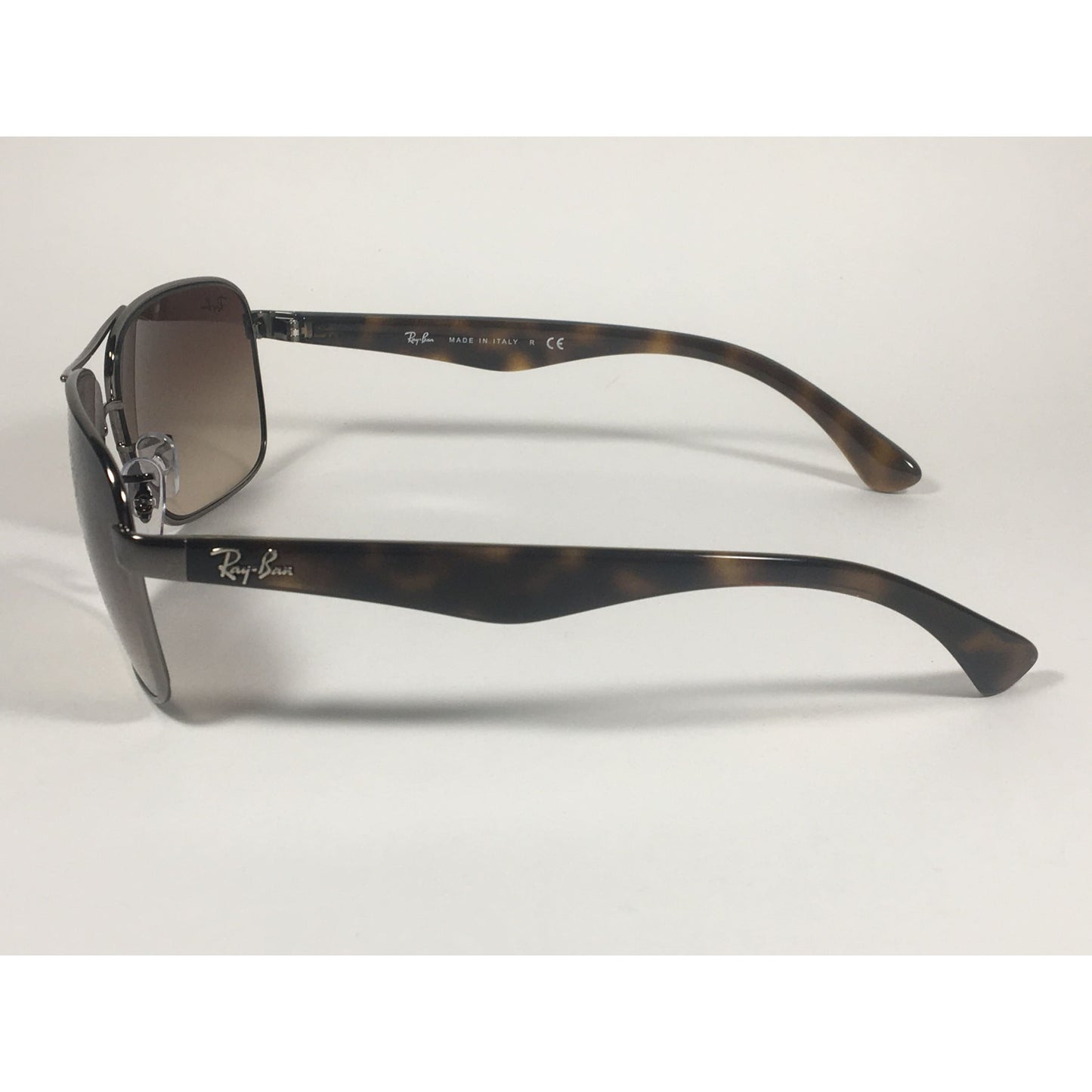 Ray-Ban Navigator Sunglasses Gunmetal Brown Gradient Rectangle Lens RB3516 004/13 - Sunglasses