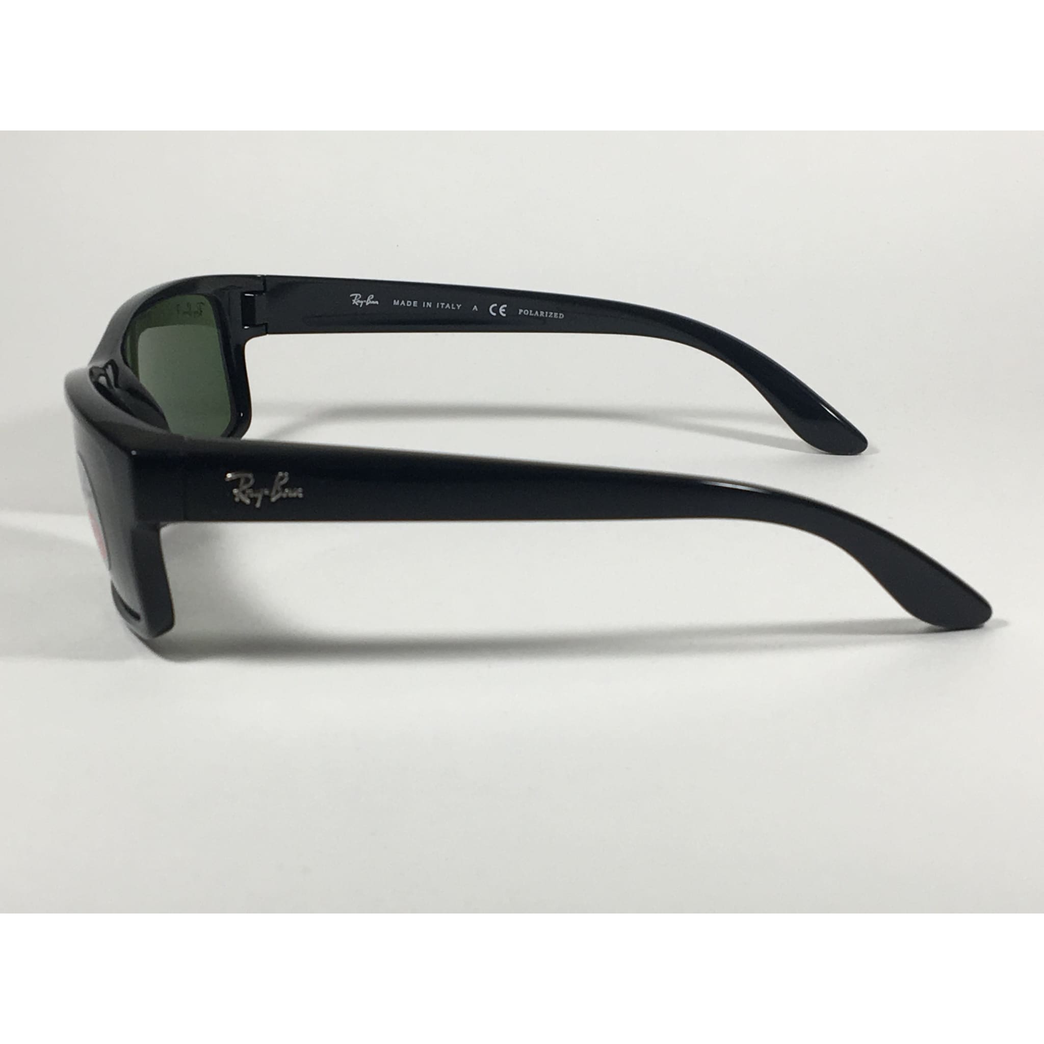 ray ban polarized active rectangle sunglasses black gloss nylon frame green lens rb4151 6012p thesunglassfashion 355