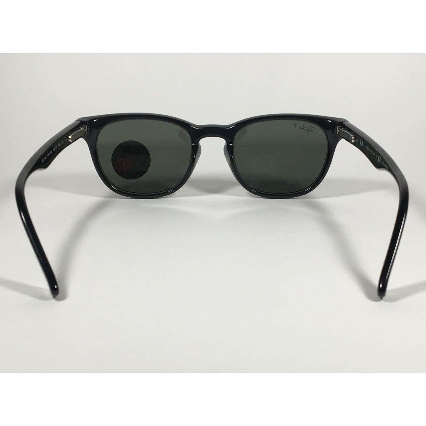 Ray-Ban Polarized Keyhole Wayfarer Sunglasses Black Gloss Frame Green Lens RB4140 601/58 - Sunglasses