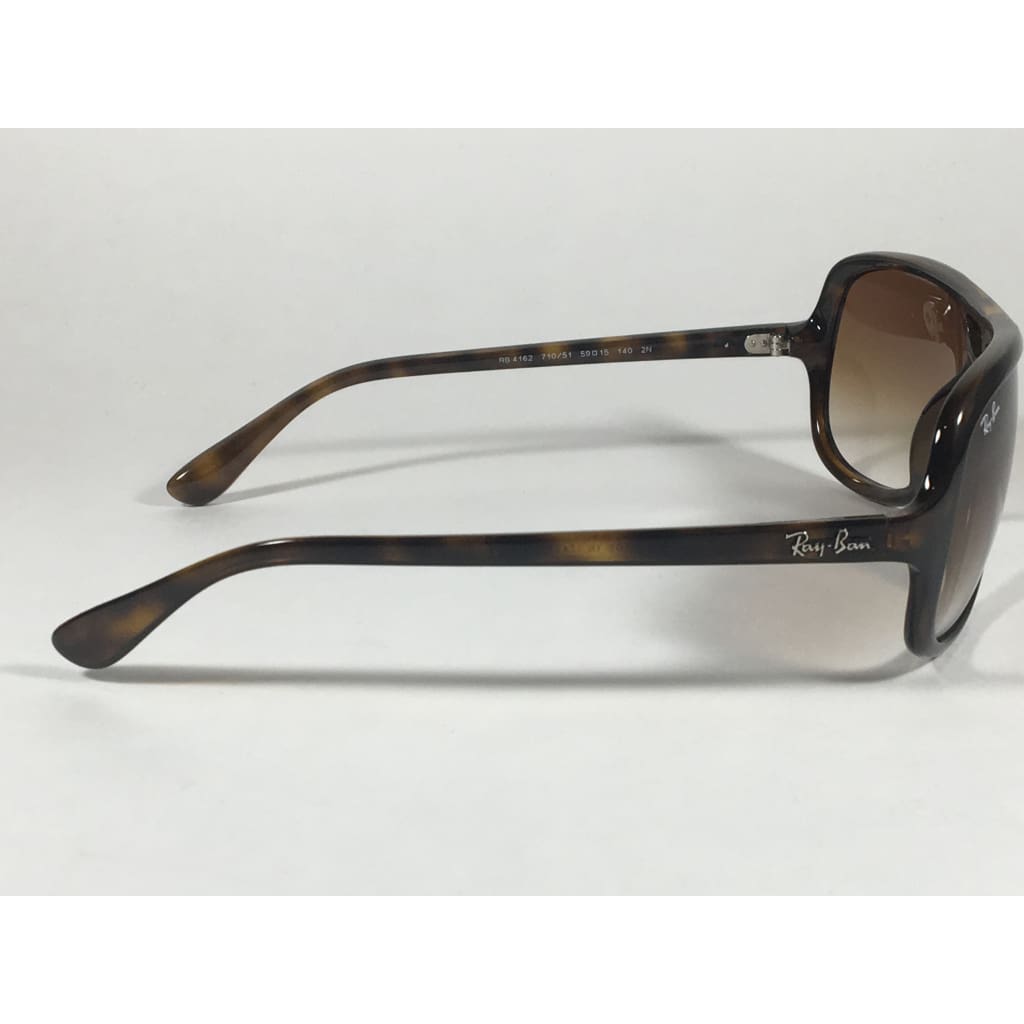 Ray-Ban Polarized Turbo Aviator Sunglasses Havana Brown With Brown Gradient Mens Rb4162 710/51 - Sunglasses