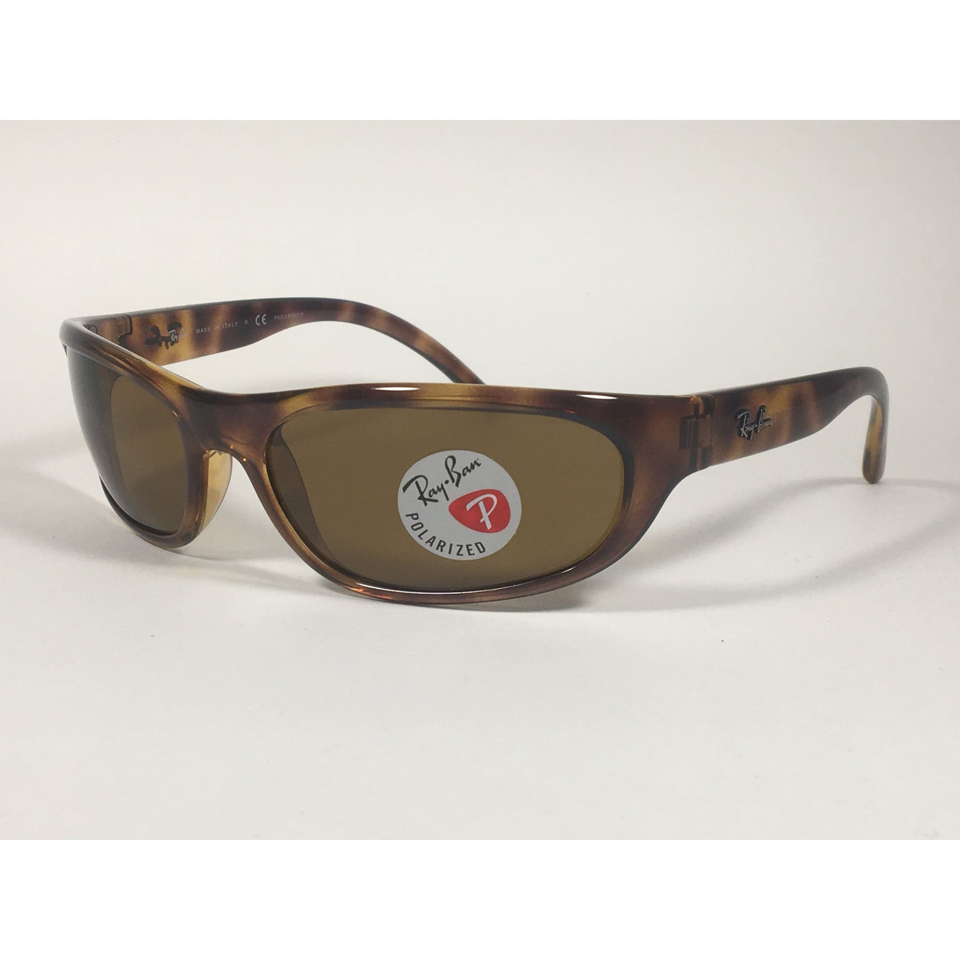 Ray-Ban Predator Polarized Sunglasses RB4033 642/47 Wrap Havana Brown Lens - Sunglasses