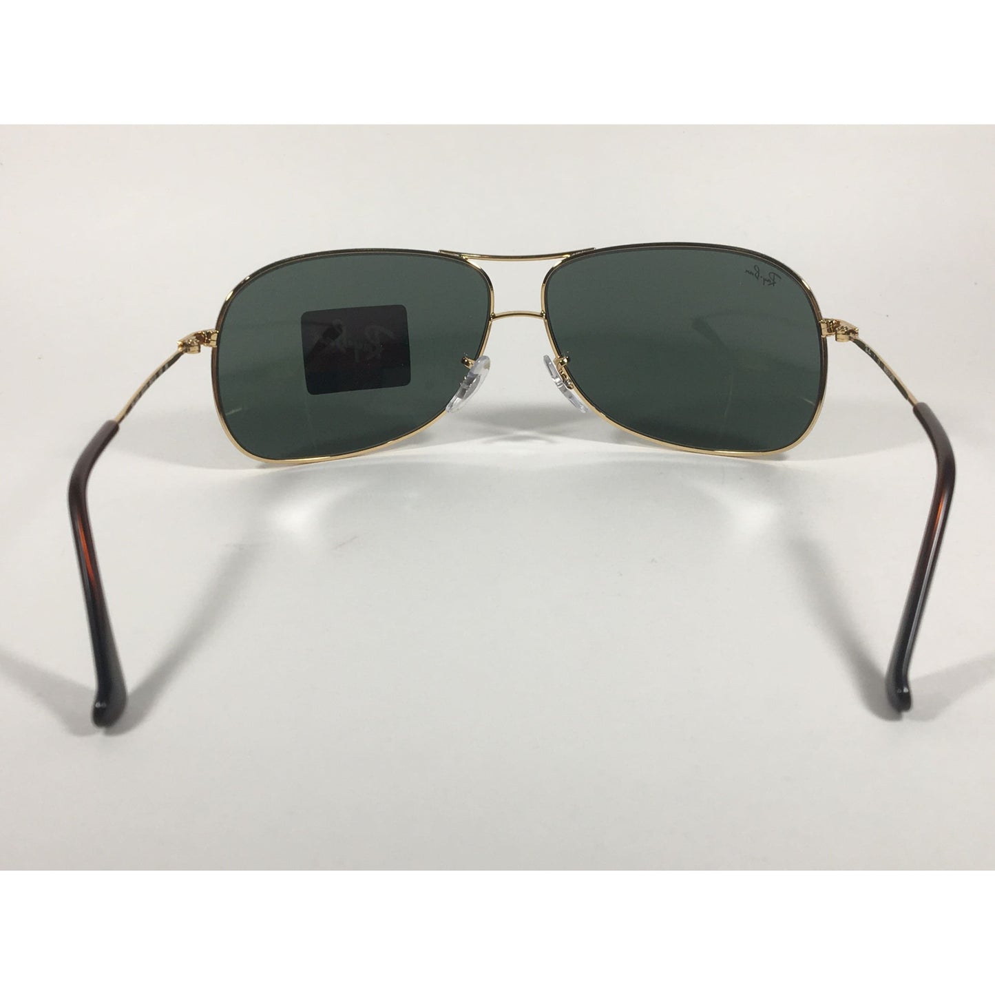 Ray-Ban RB3267 001/71 Arista Highstreet Aviator Sunglasses Gold With Green Lens - Sunglasses