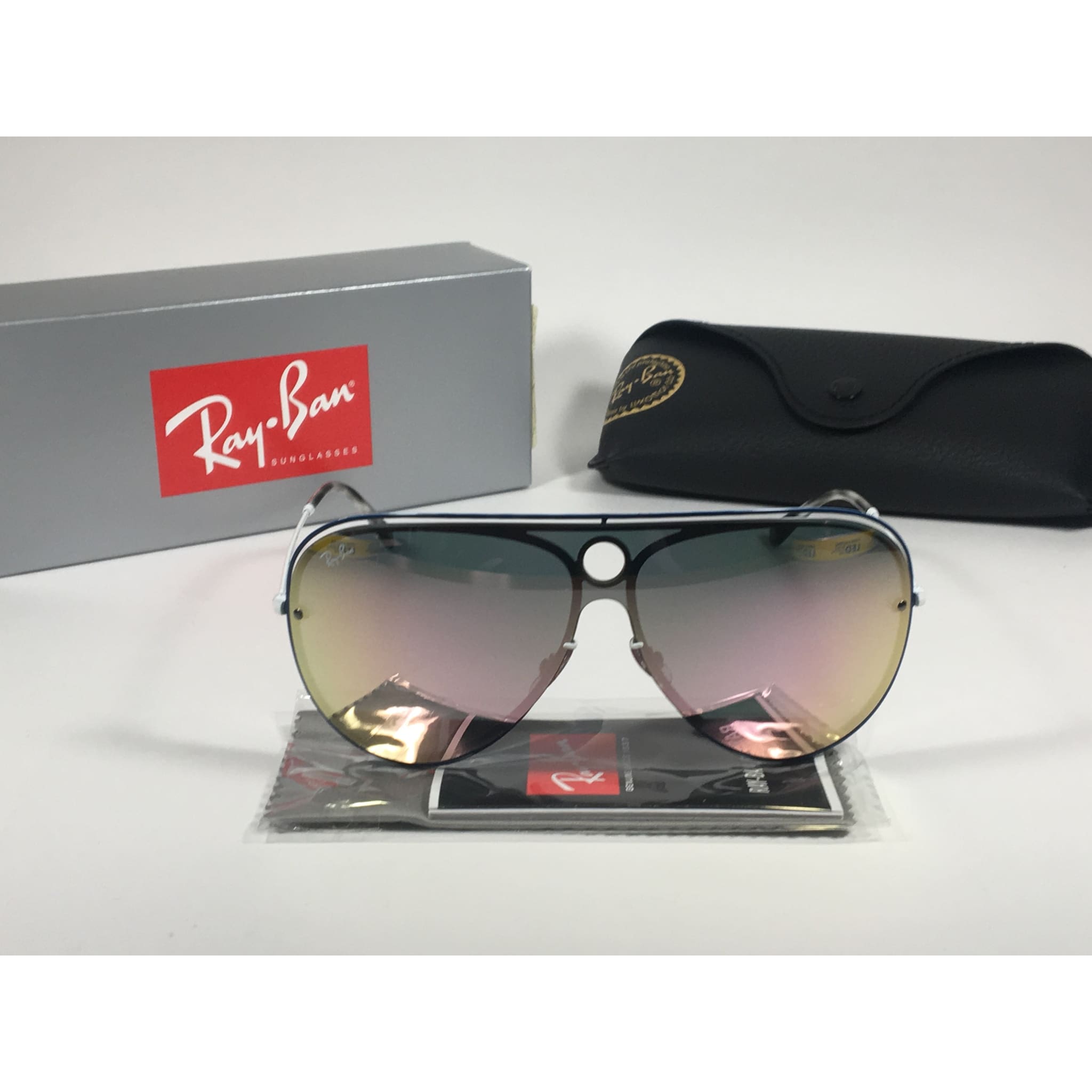 Amazon.com: Ray-Ban RB8057 Aviator Titanium Sunglasses, Shiny Grey/Orange  Flash, 34 mm : Clothing, Shoes & Jewelry