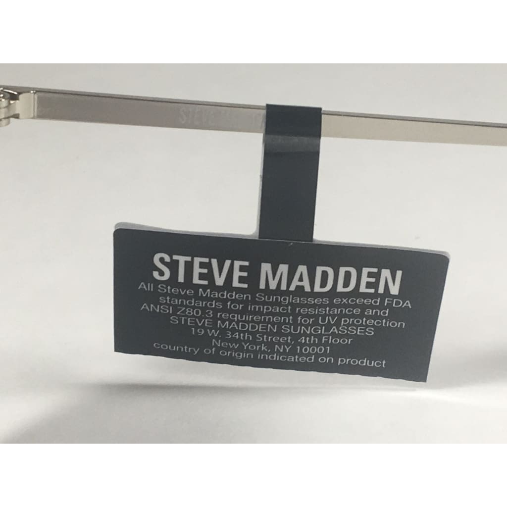 Steve Madden Cat Eye Sunglasses Brow Bar Silver Metal Gray Lens Sm489102 Sil - Sunglasses