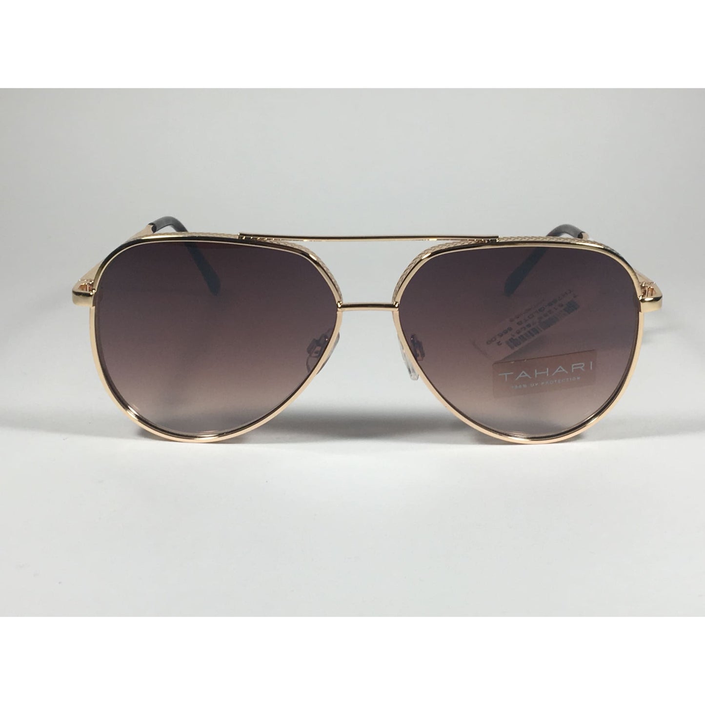 Tahari Aviator Sunglasses Gold Brown Tortoise Frame Gradient Lens TH758 GLDTS - Sunglasses
