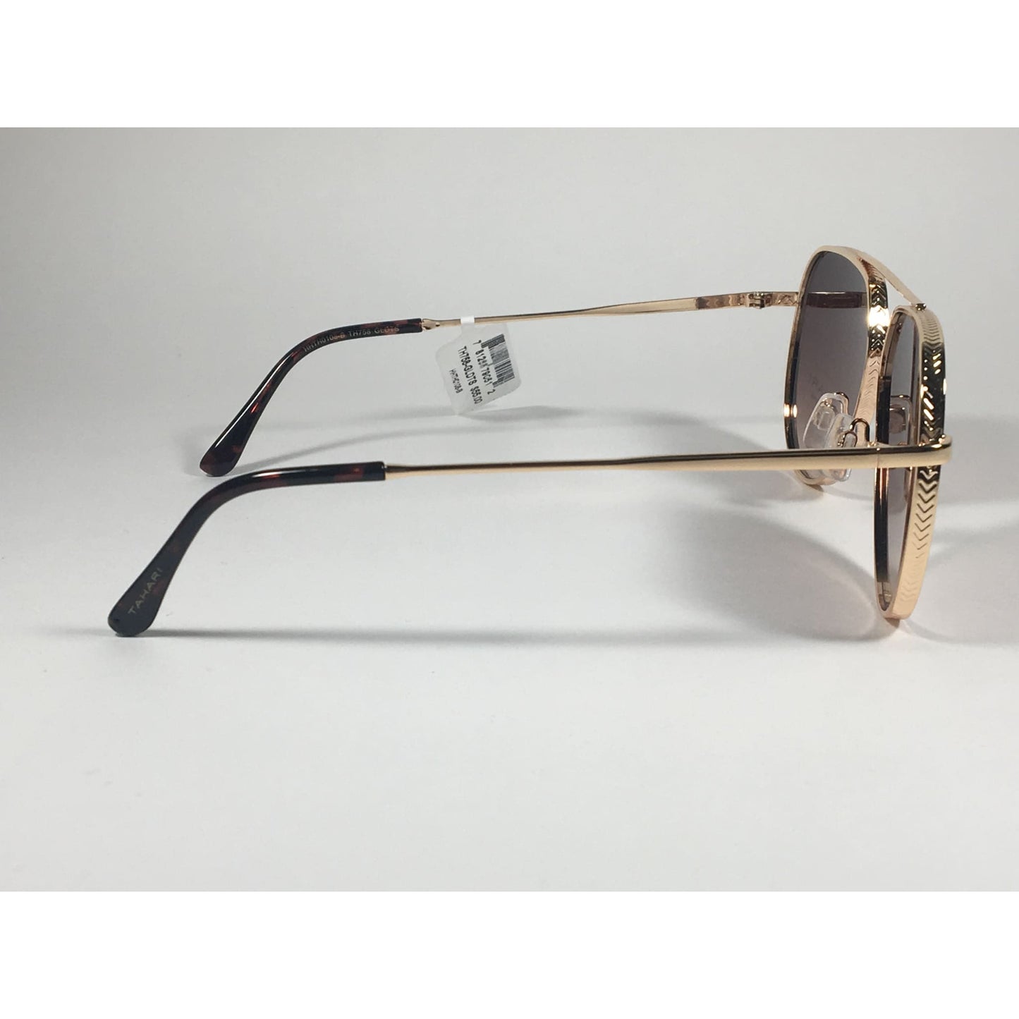 Tahari Aviator Sunglasses Gold Brown Tortoise Frame Gradient Lens TH758 GLDTS - Sunglasses