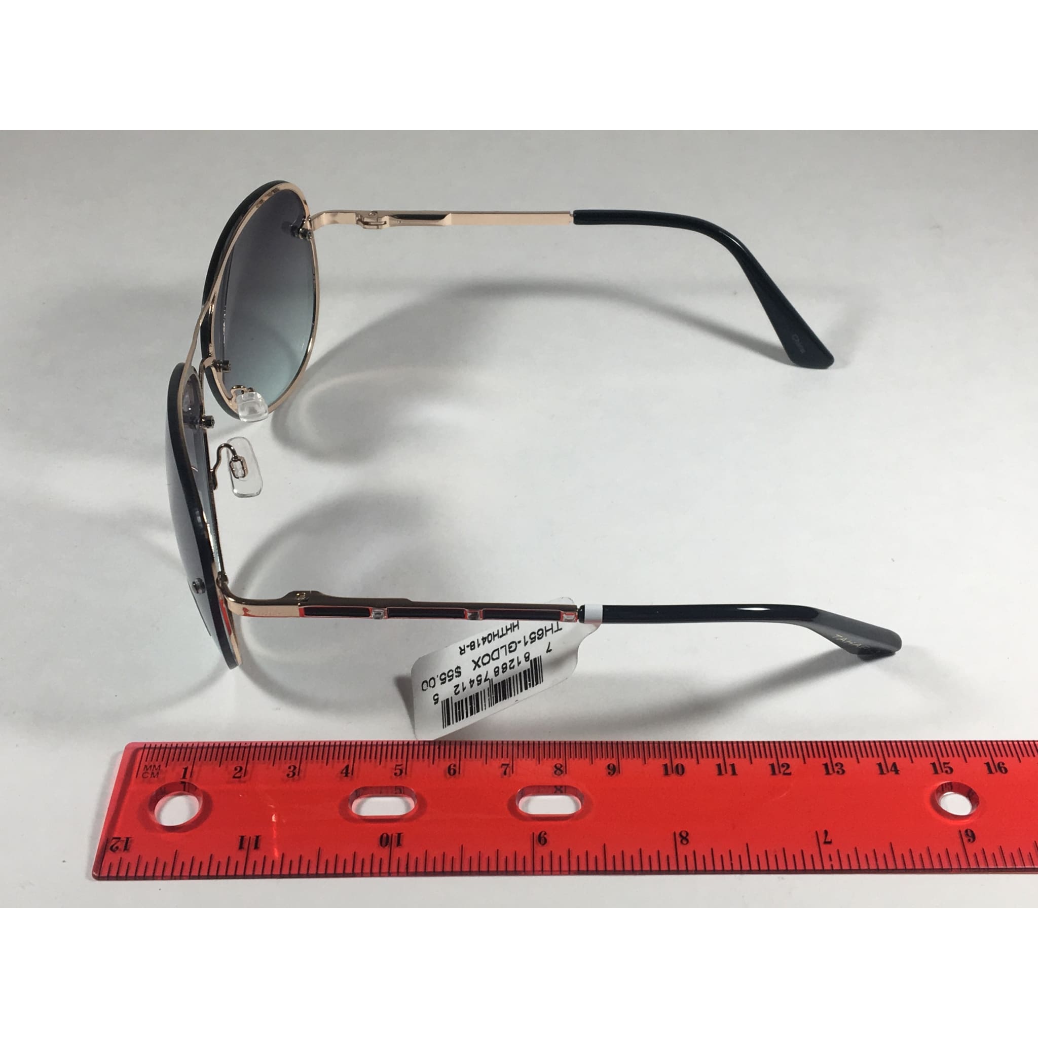Black Lightweight Round Rimless Gradient Sunglasses with Gray Sunwear  Lenses - Artist