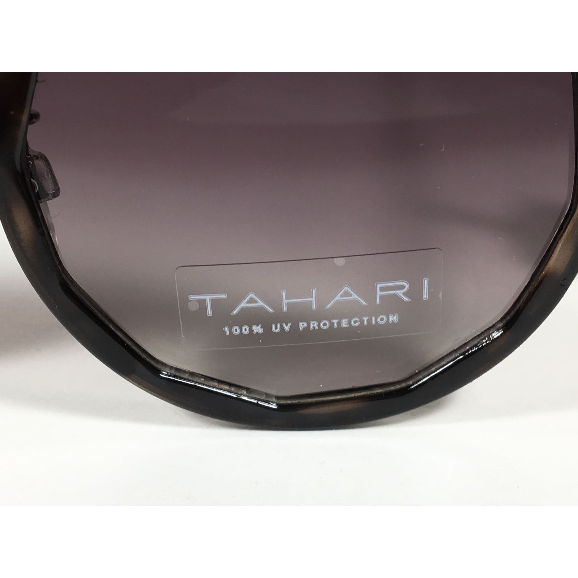 Tahari Round Polygon Sunglasses Silver Metal Gray Marble Gray Gradient Lens TH736 OAT - Sunglasses