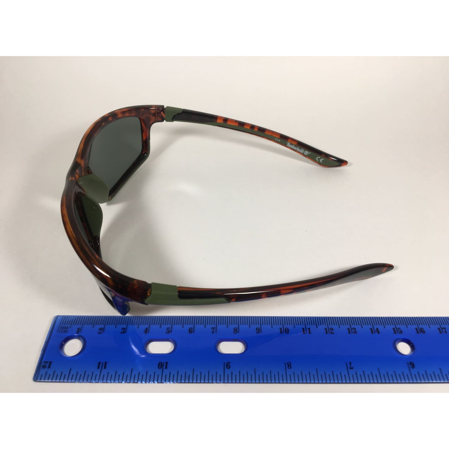 Timberland Polarized Wrap Sunglasses Brown Tortoise Green Lens TB7149 52R - Sunglasses