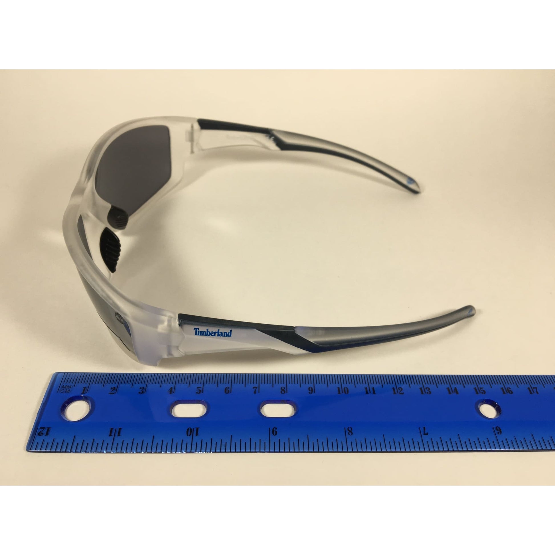 Timberland Polarized Wrap Sunglasses Smoke Crystal Gray Lens TB7150 26D - Sunglasses