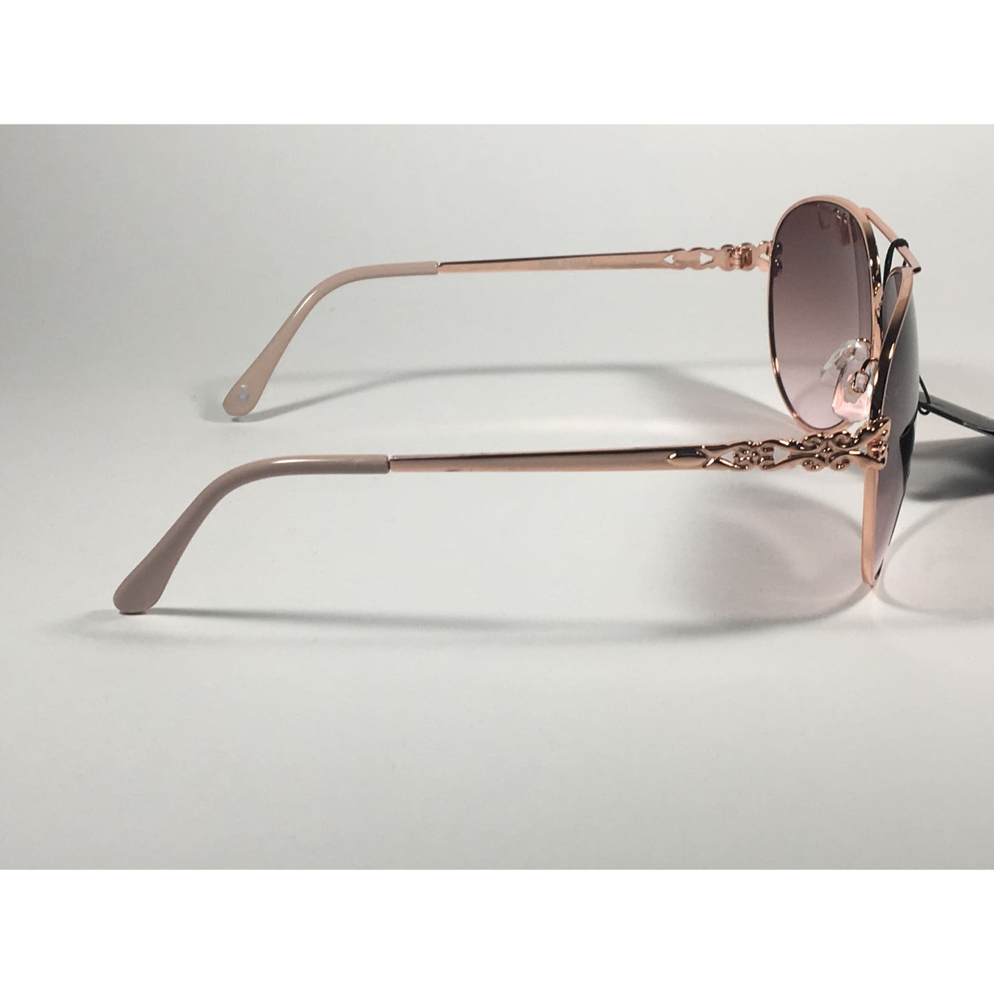 Versace 19V69 Italia Camila Aviator Pilot Sunglasses Rose Gold Metal Brown Rose Gradient Lens - Sunglasses