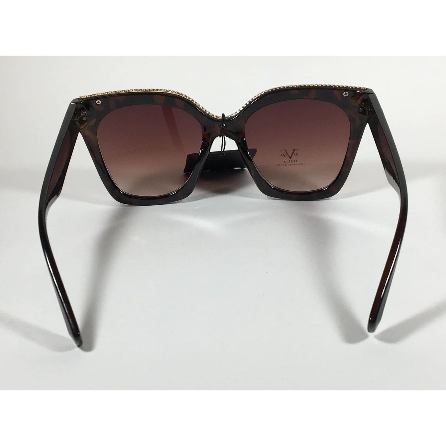 Versace 19V69 Italia Enza Square Sunglasses Brown Tortoise Brown Gradient Lens - Sunglasses