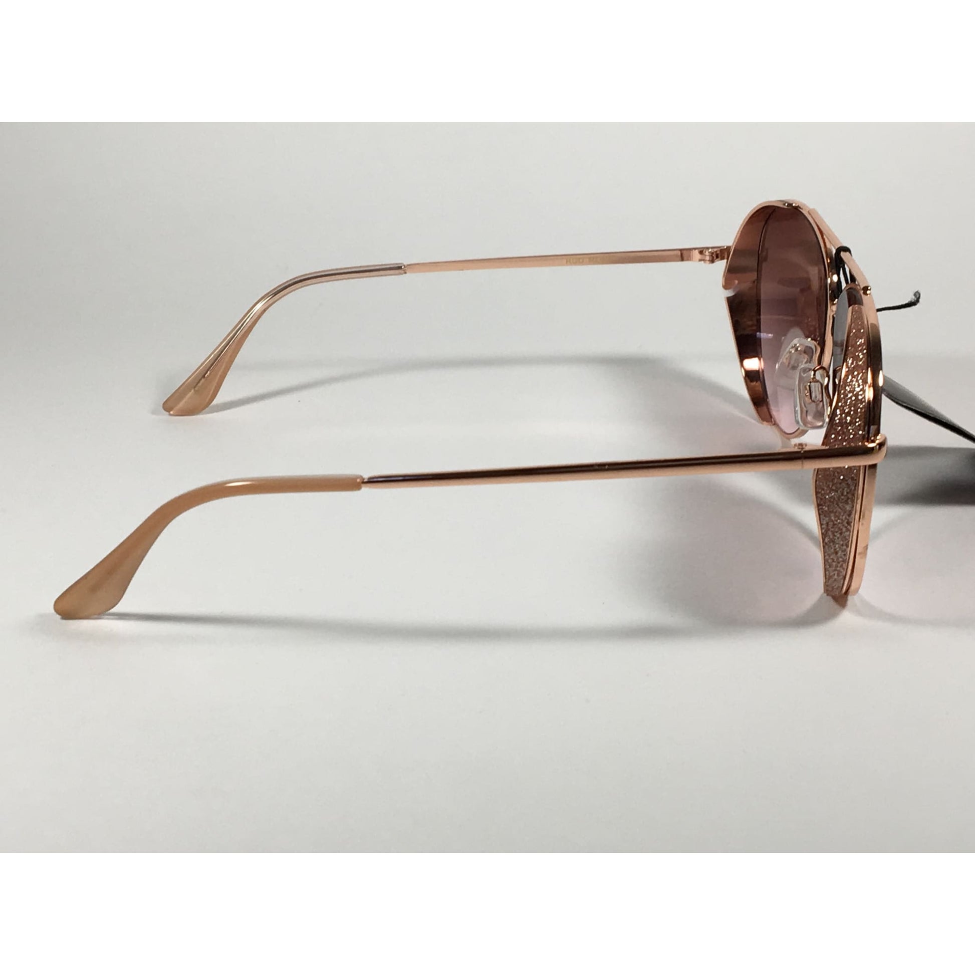 Versace 19V69 Italia Mona Aviator Pilot Sunglasses Rose Gold Metal Brown Rose Gradient Lens - Sunglasses